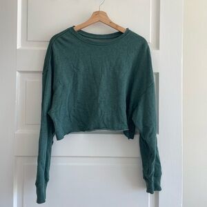 Urban Outfitters BDG Women's Green Cropped Sweatshirt Top
